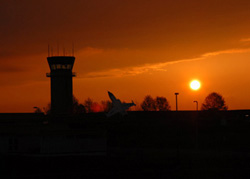 Sunset on base photo